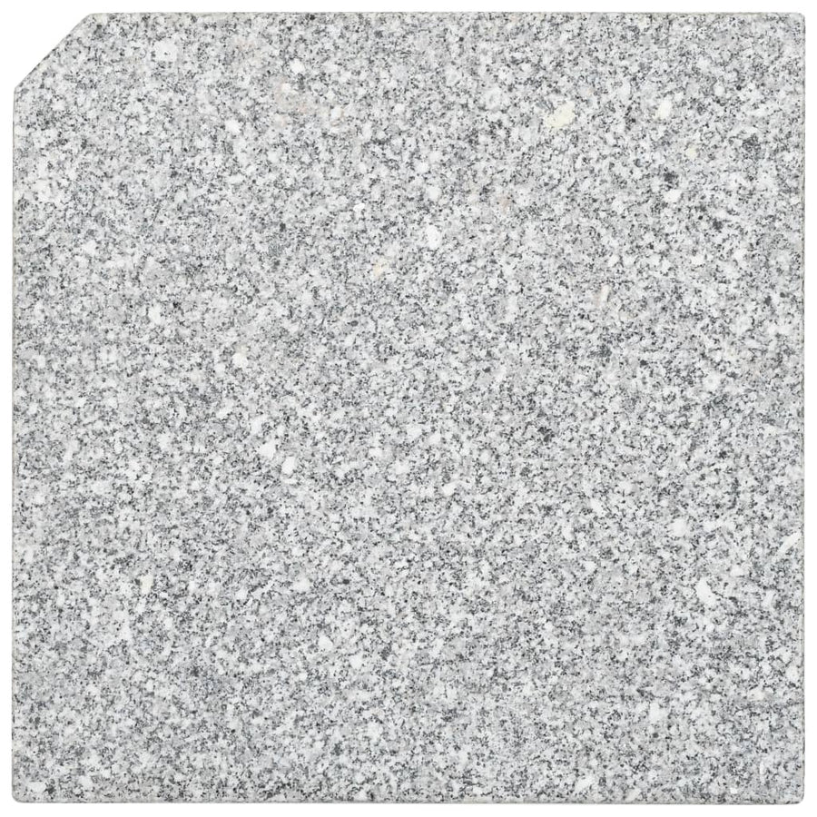 Parasolvoetplaten 4 St Vierkant Grijs Graniet 100 kg