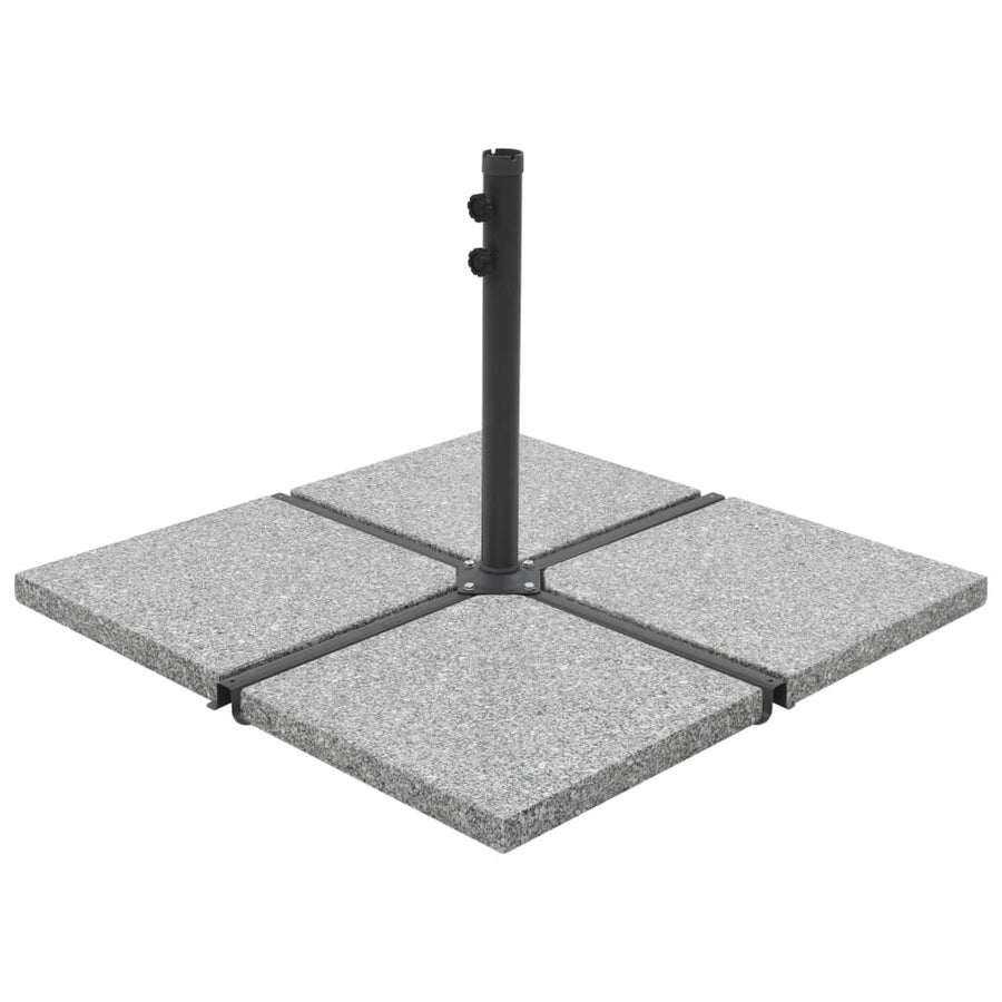 Parasolvoetplaten 4 St Vierkant Grijs Graniet 100 kg