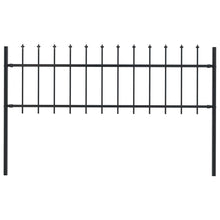 Tuinhek Met Speren Bovenkant ,7X0,6 M Staal Zwart 0.6 m 1.7 m