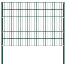 Schuttingpaneel Met Palen 1,7X1,2 M Ijzer Groen 1.2 m