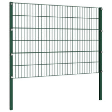 Schuttingpaneel Met Palen 1,7X1,2 M Ijzer Groen 1.2 m