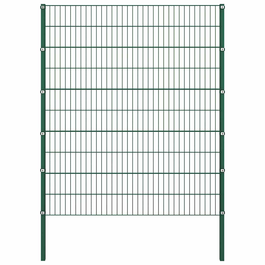 Schuttingpaneel Met Palen 1,7X2 M Ijzer Groen