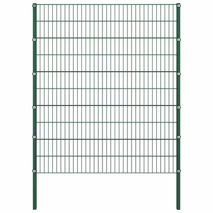Schuttingpaneel Met Palen 1,7X2 M Ijzer Groen