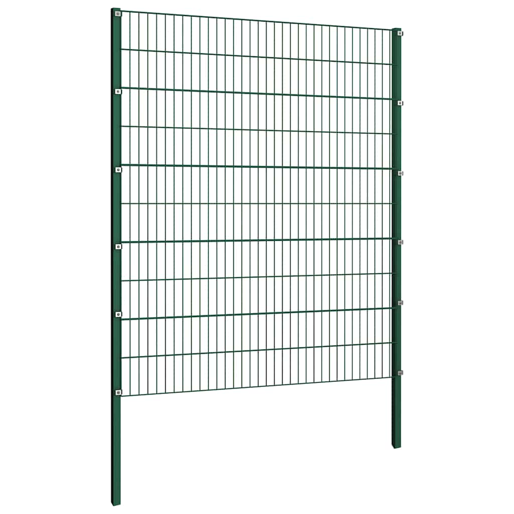 Schuttingpaneel Met Palen 1,7X2 M Ijzer Groen