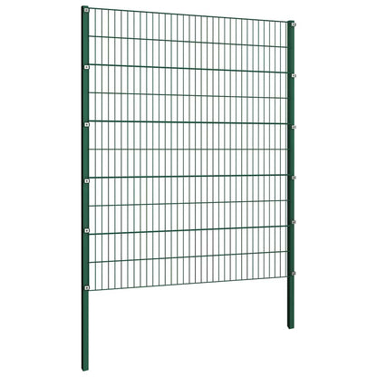 Schuttingpaneel Met Palen 1,7X2 M Ijzer Groen