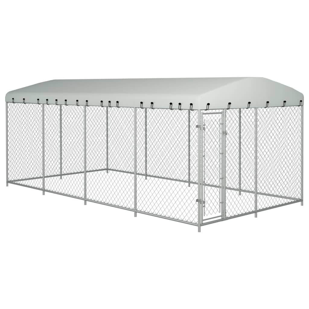 Hondenkennel Voor Buiten Met Dak 8X4X2,3 M Ja