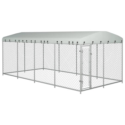 Hondenkennel Voor Buiten Met Dak 8X4X2,3 M Ja