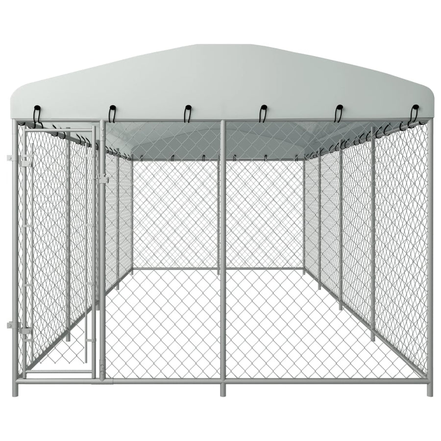Hondenkennel Voor Buiten Met Dak 8X4X2,3 M Ja