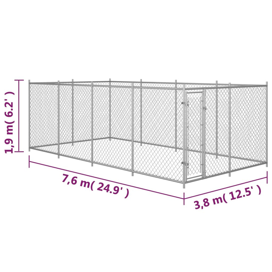 Hondenkennel Voor Buiten 8X4X2 M Nee