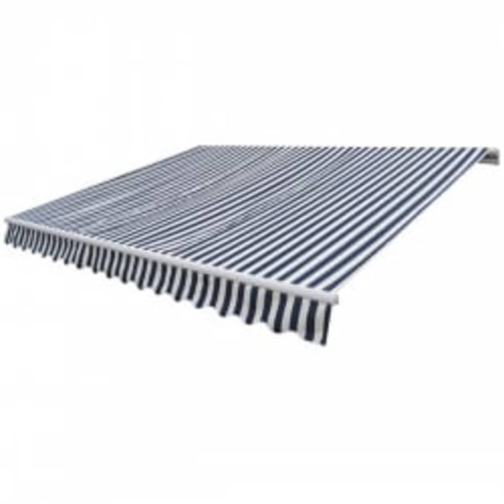 Luifel gemotoriseerd uitschuifbaar 600 cm blauw/wit