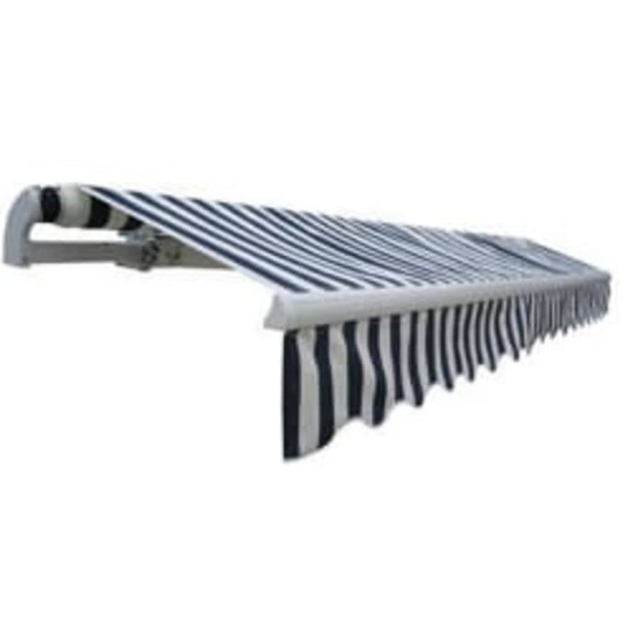 Luifel gemotoriseerd uitschuifbaar 600 cm blauw/wit
