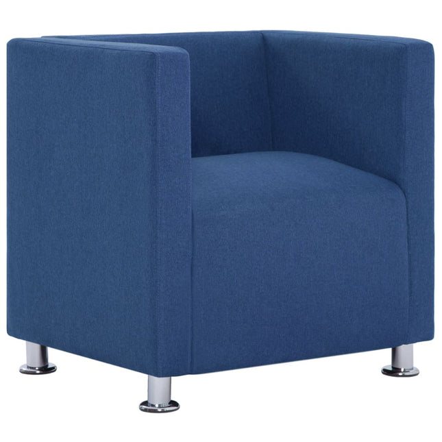 Fauteuil Kubus Stof Blauw