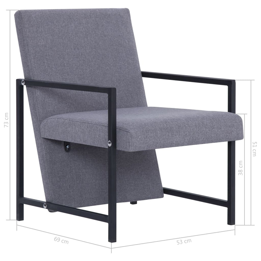 Fauteuil Stof Lichtgrijs
