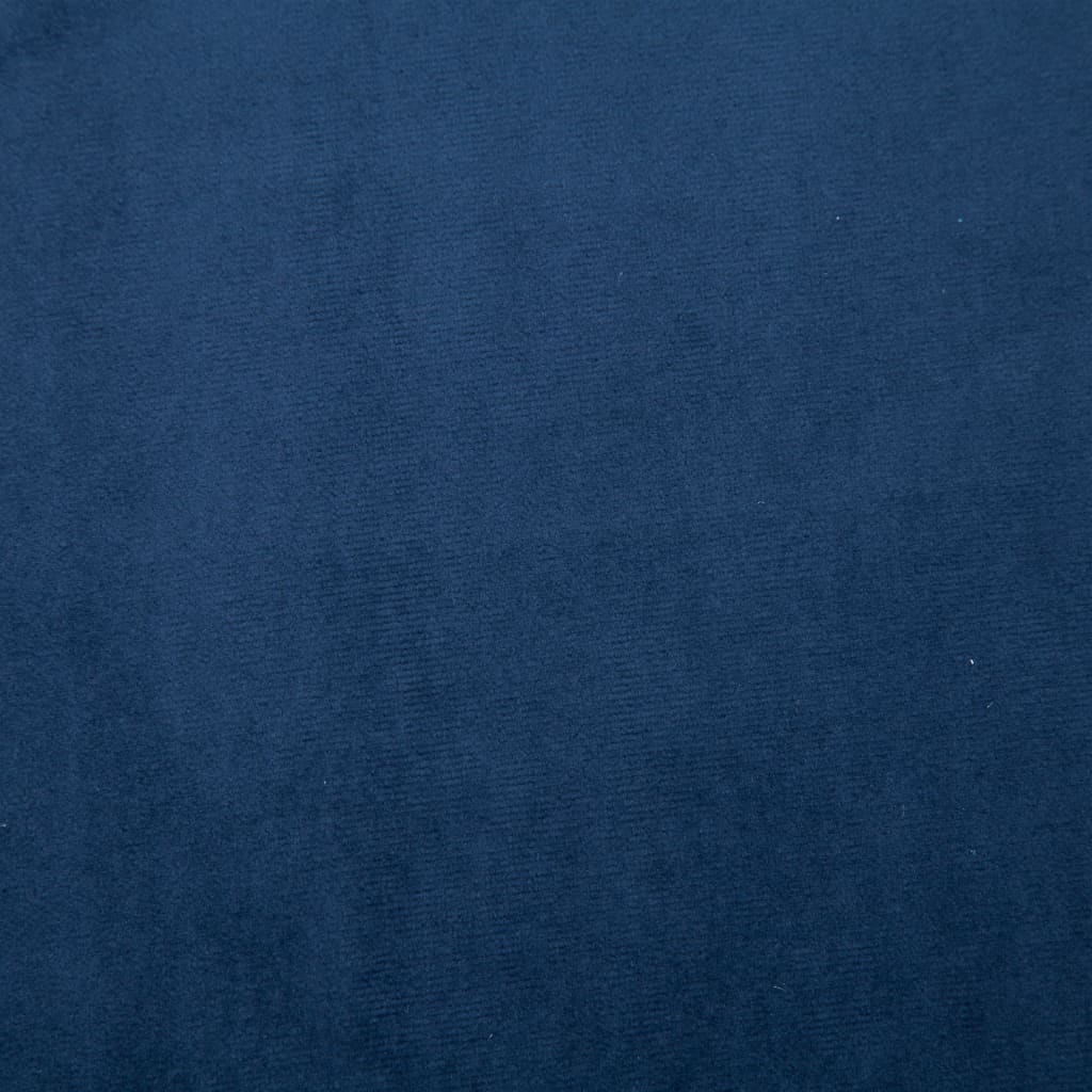 Fauteuil Met Chromen Poten Fluweel Blauw