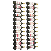 Wall-mounted wine racks for 12 bottles, 2 pcs, iron black