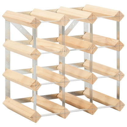 Wijnrek Voor 2 Flessen Massief Grenenhout 12 Beige