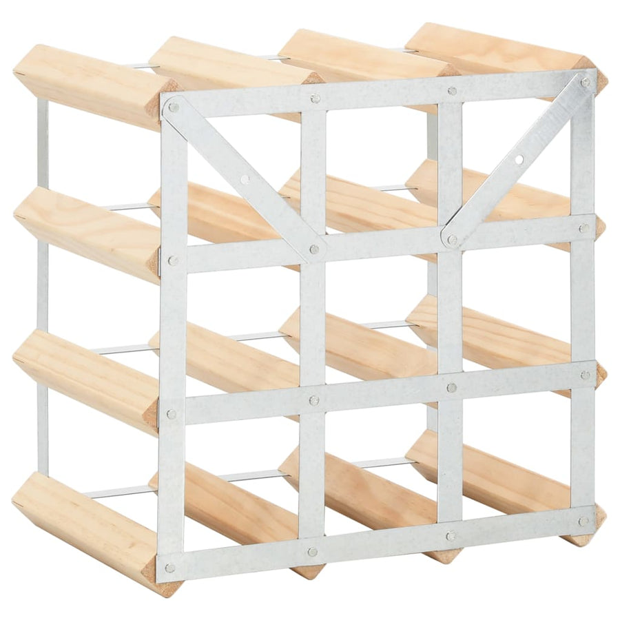 Wijnrek Voor 2 Flessen Massief Grenenhout 12 Beige