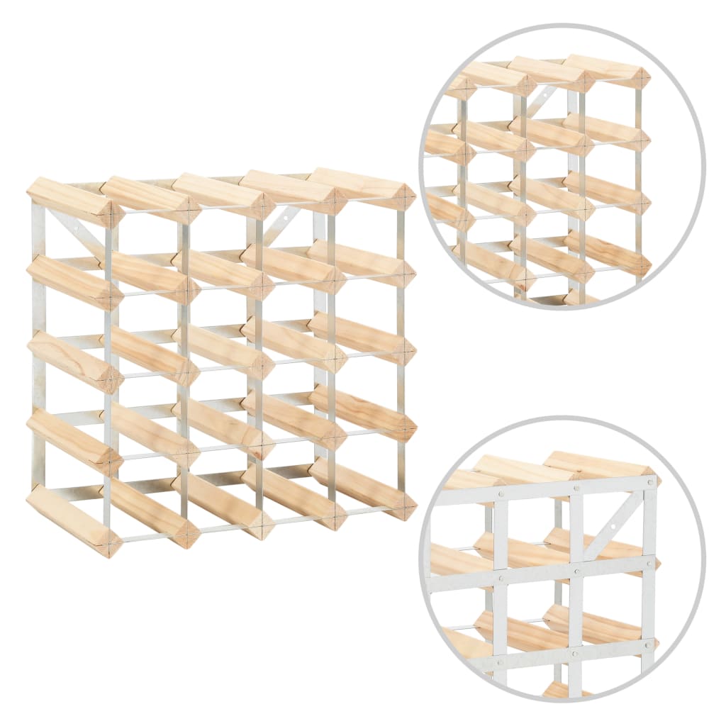 Wijnrek Voor Flessen Massief Grenenhout 20 Beige