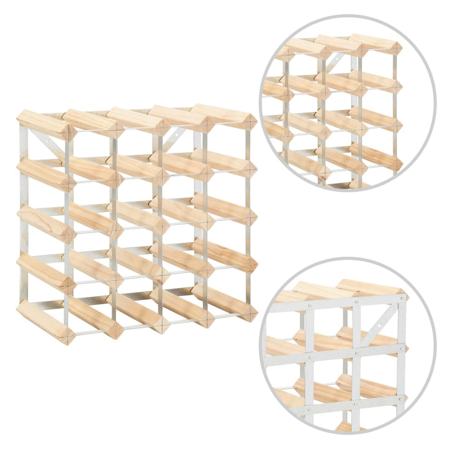 Wijnrek Voor Flessen Massief Grenenhout 20 Beige