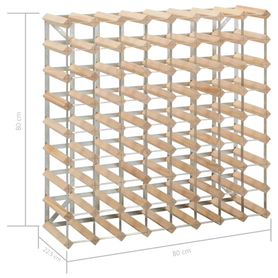 Wijnrek Voor Flessen Massief Grenenhout 72 Beige