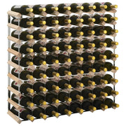 Wijnrek 72 flessen massief grenenhout 80x22.5x80 cm