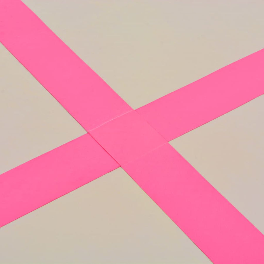 Gymnastiekmat Met Pomp Opblaasbaar Pvc 300 x 100 x 10 cm Roze