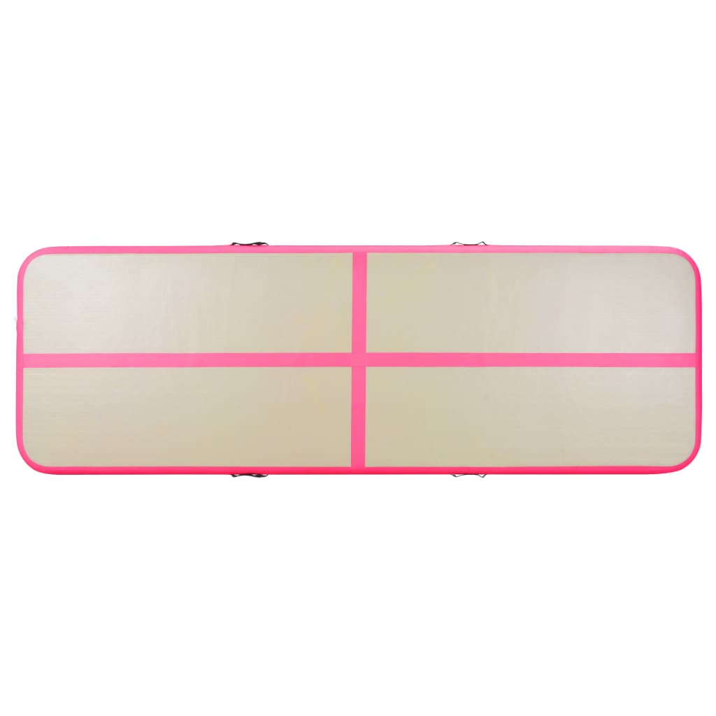 Gymnastiekmat Met Pomp Opblaasbaar Pvc 300 x 100 x 10 cm Roze