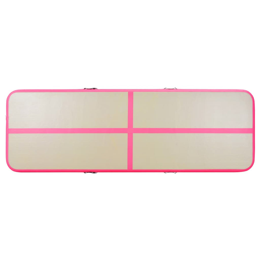Gymnastiekmat Met Pomp Opblaasbaar Pvc 300 x 100 x 10 cm Roze