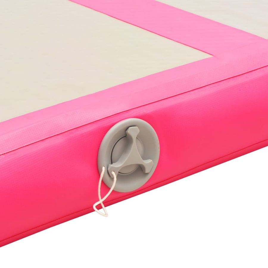 Gymnastiekmat Met Pomp Opblaasbaar Pvc 300 x 100 x 10 cm Roze