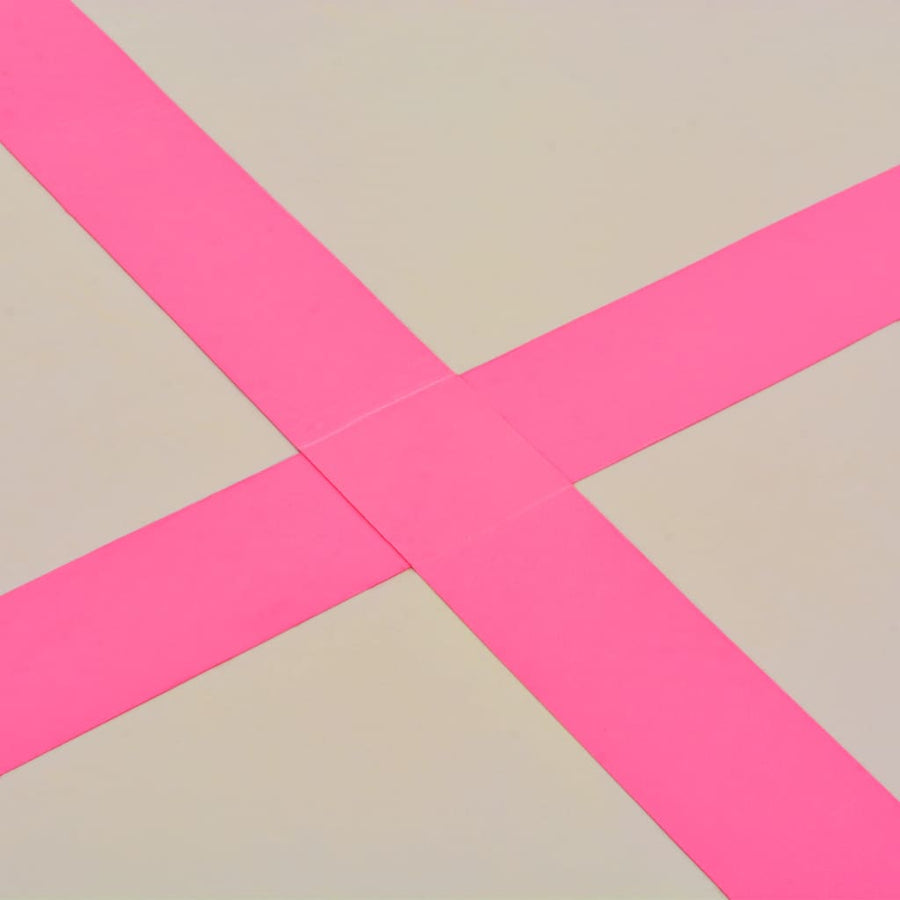 Gymnastiekmat Met Pomp Opblaasbaar Pvc 400 x 100 x 10 cm Roze