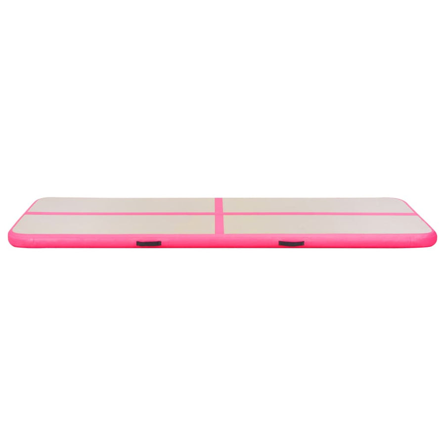Gymnastiekmat Met Pomp Opblaasbaar Pvc 400 x 100 x 10 cm Roze