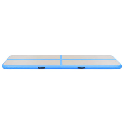 Gymnastiekmat Met Pomp Opblaasbaar Pvc 400 x 100 x 10 cm Blauw
