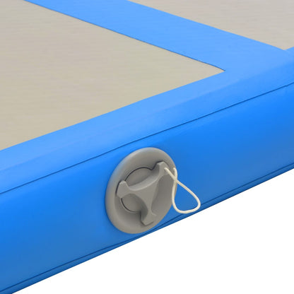 Gymnastiekmat Met Pomp Opblaasbaar Pvc 400 x 100 x 10 cm Blauw
