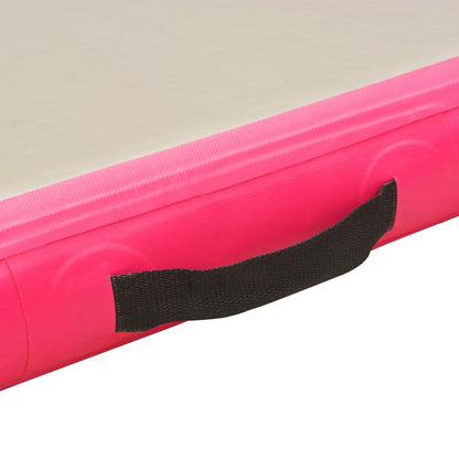 Gymnastiekmat Met Pomp Opblaasbaar Pvc 500 x 100 x 10 cm Roze