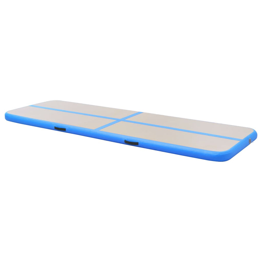 Gymnastiekmat Met Pomp Opblaasbaar Pvc 500 x 100 x 10 cm Blauw