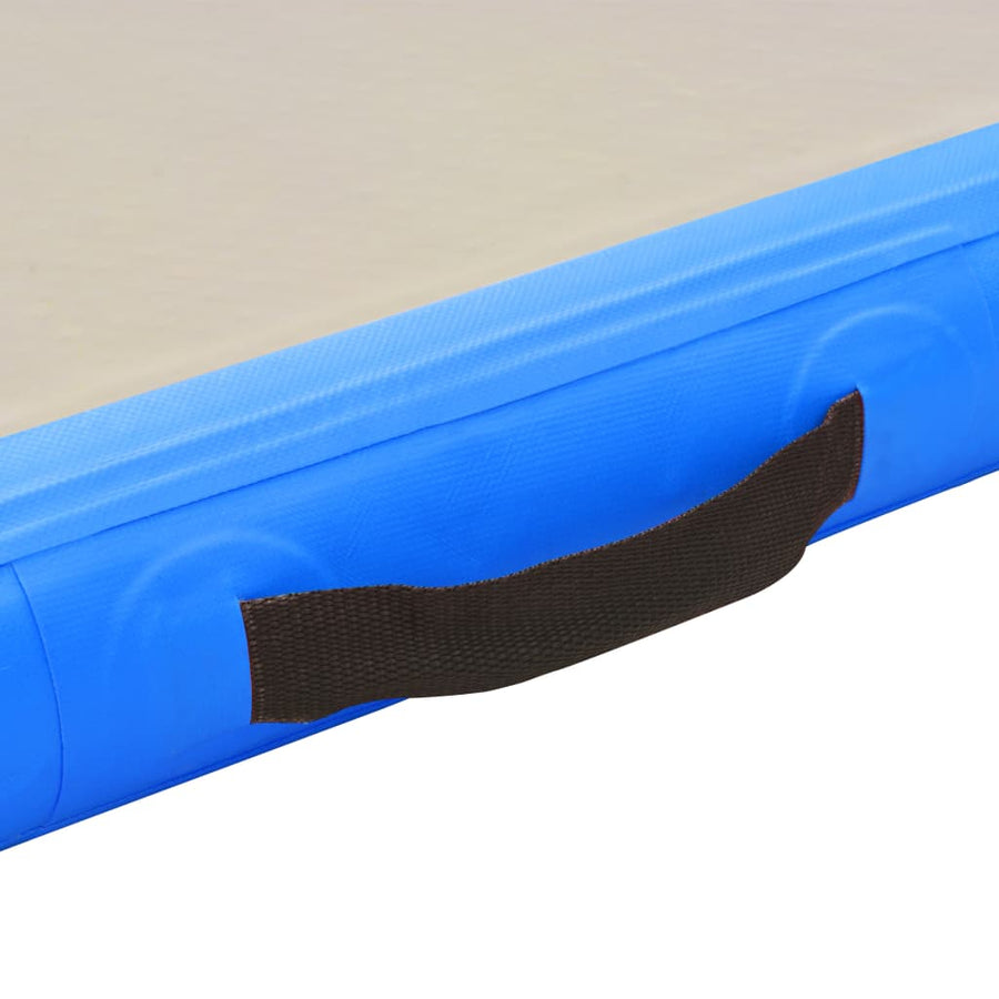 Gymnastiekmat Met Pomp Opblaasbaar Pvc 500 x 100 x 10 cm Blauw