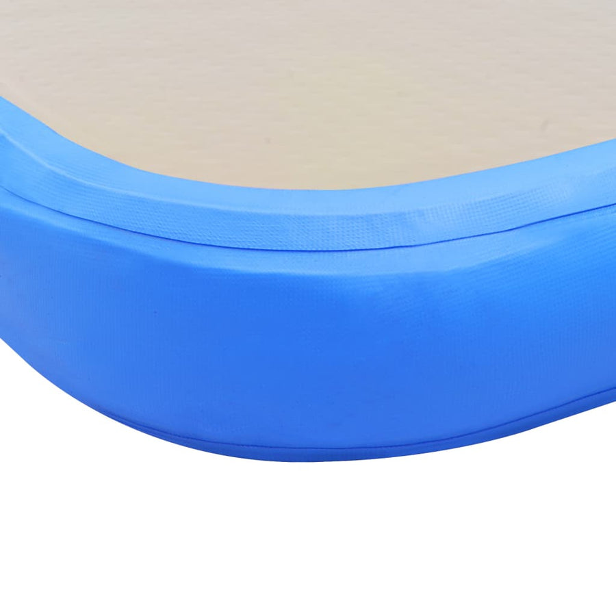 Gymnastiekmat Met Pomp Opblaasbaar Pvc 500 x 100 x 10 cm Blauw