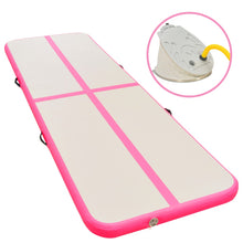 Gymnastiekmat Met Pomp Opblaasbaar Pvc 600 x 100 x 10 cm Roze
