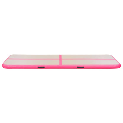 Gymnastiekmat Met Pomp Opblaasbaar Pvc 600 x 100 x 10 cm Roze
