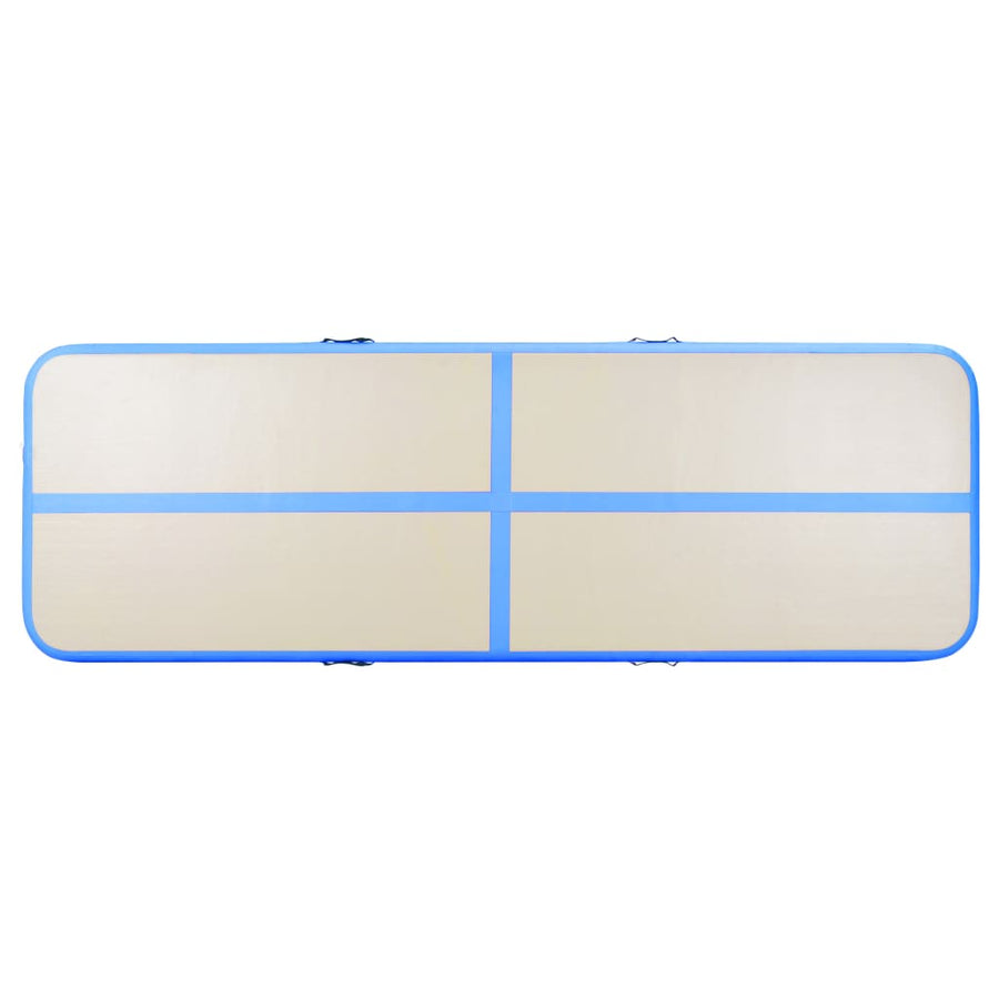 Gymnastiekmat Met Pomp Opblaasbaar Pvc 600 x 100 x 10 cm Blauw