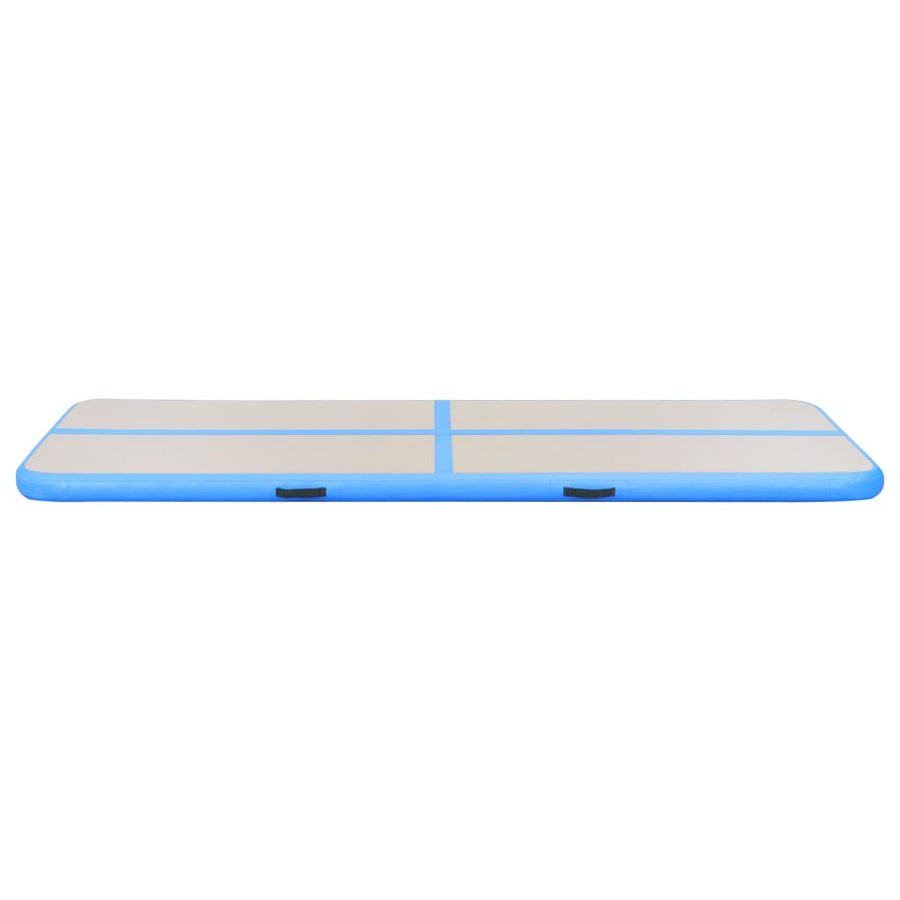 Gymnastiekmat Met Pomp Opblaasbaar Pvc 600 x 100 x 10 cm Blauw