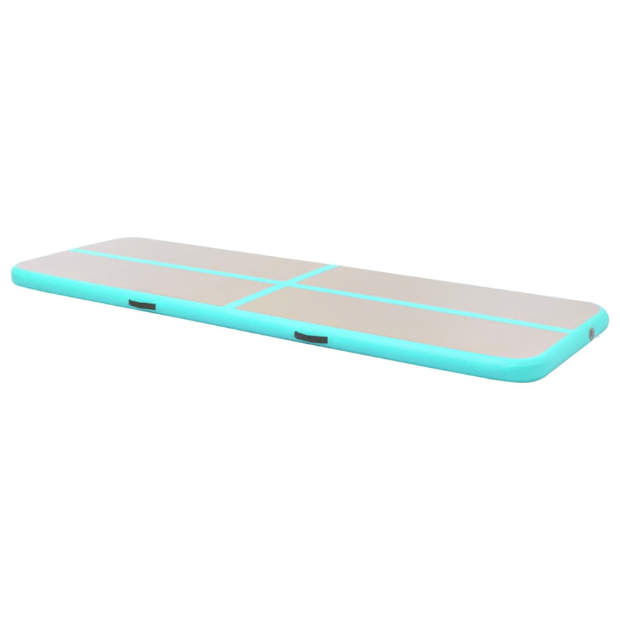 Gymnastiekmat Met Pomp Opblaasbaar Pvc 600 x 100 x 10 cm Groen