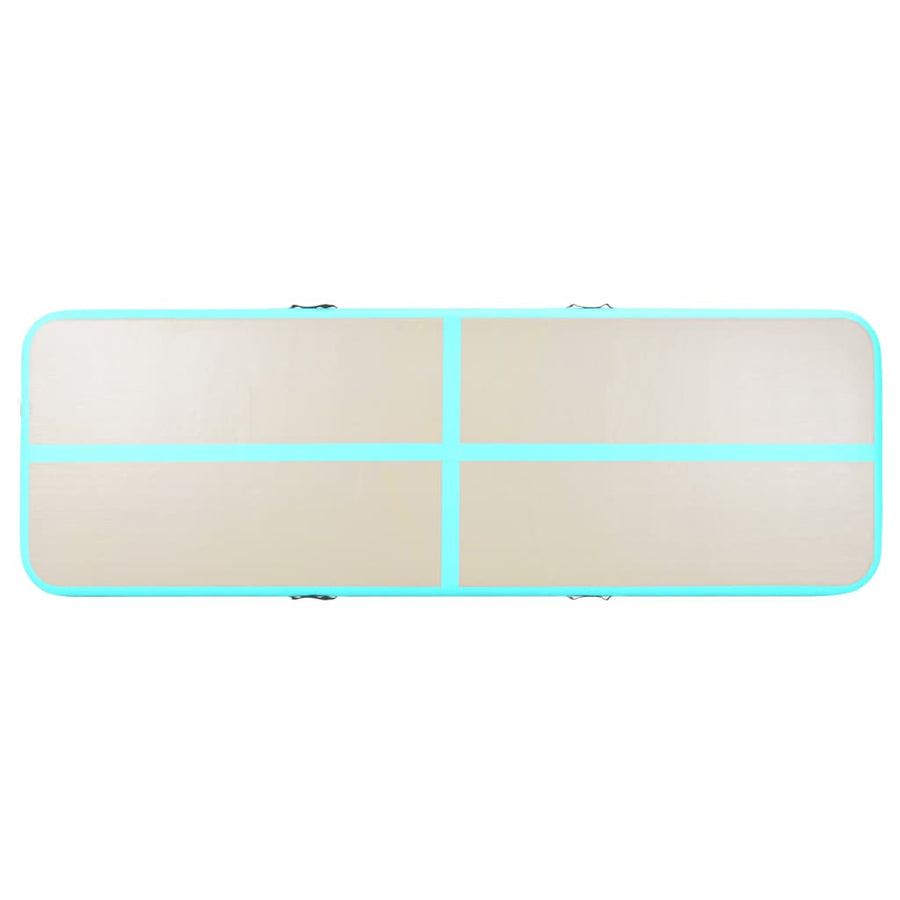 Gymnastiekmat Met Pomp Opblaasbaar Pvc 600 x 100 x 10 cm Groen