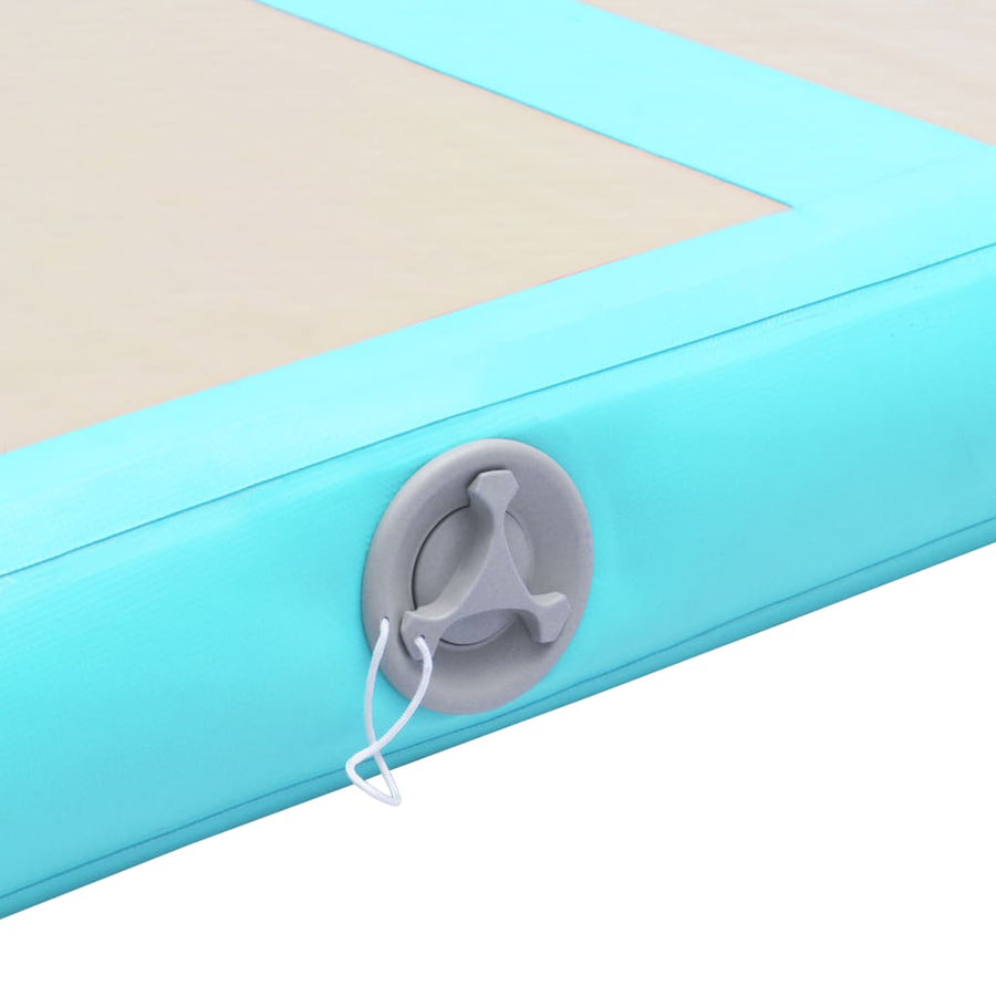 Gymnastiekmat Met Pomp Opblaasbaar Pvc 600 x 100 x 10 cm Groen