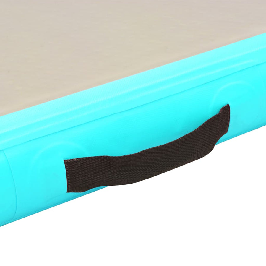 Gymnastiekmat Met Pomp Opblaasbaar Pvc 600 x 100 x 10 cm Groen