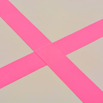 Gymnastiekmat Met Pomp Opblaasbaar Pvc 800 x 100 x 10 cm Roze