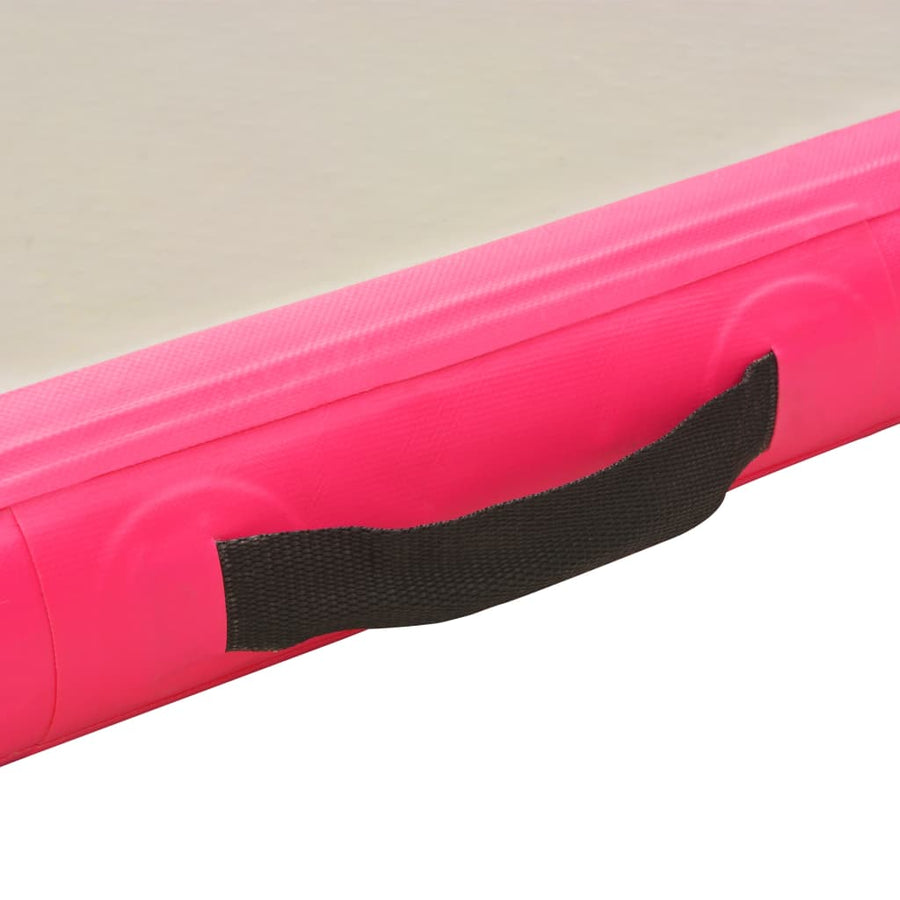 Gymnastiekmat Met Pomp Opblaasbaar Pvc 800 x 100 x 10 cm Roze