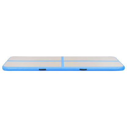 Gymnastiekmat Met Pomp Opblaasbaar Pvc 800 x 100 x 10 cm Blauw