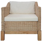 Fauteuil Met Kussens Natuurlijk Rattan