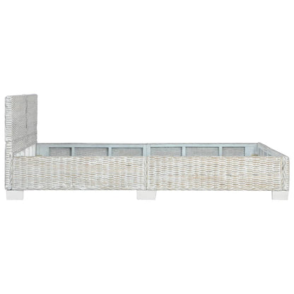 Bedframe Natuurlijk Rattan 140 x 200 cm Grijs